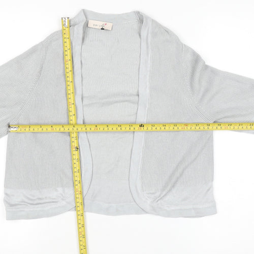 Marks and Spencer Women’s Grey 3/4 Sleeve Open Knit Cardigan Size 12