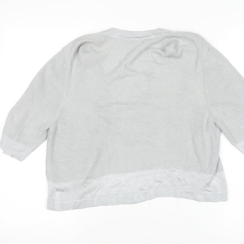 Marks and Spencer Women’s Grey 3/4 Sleeve Open Knit Cardigan Size 12