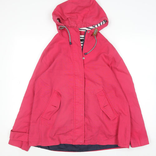 F&F Womens Pink Hooded Cotton Parka Jacket UK 12