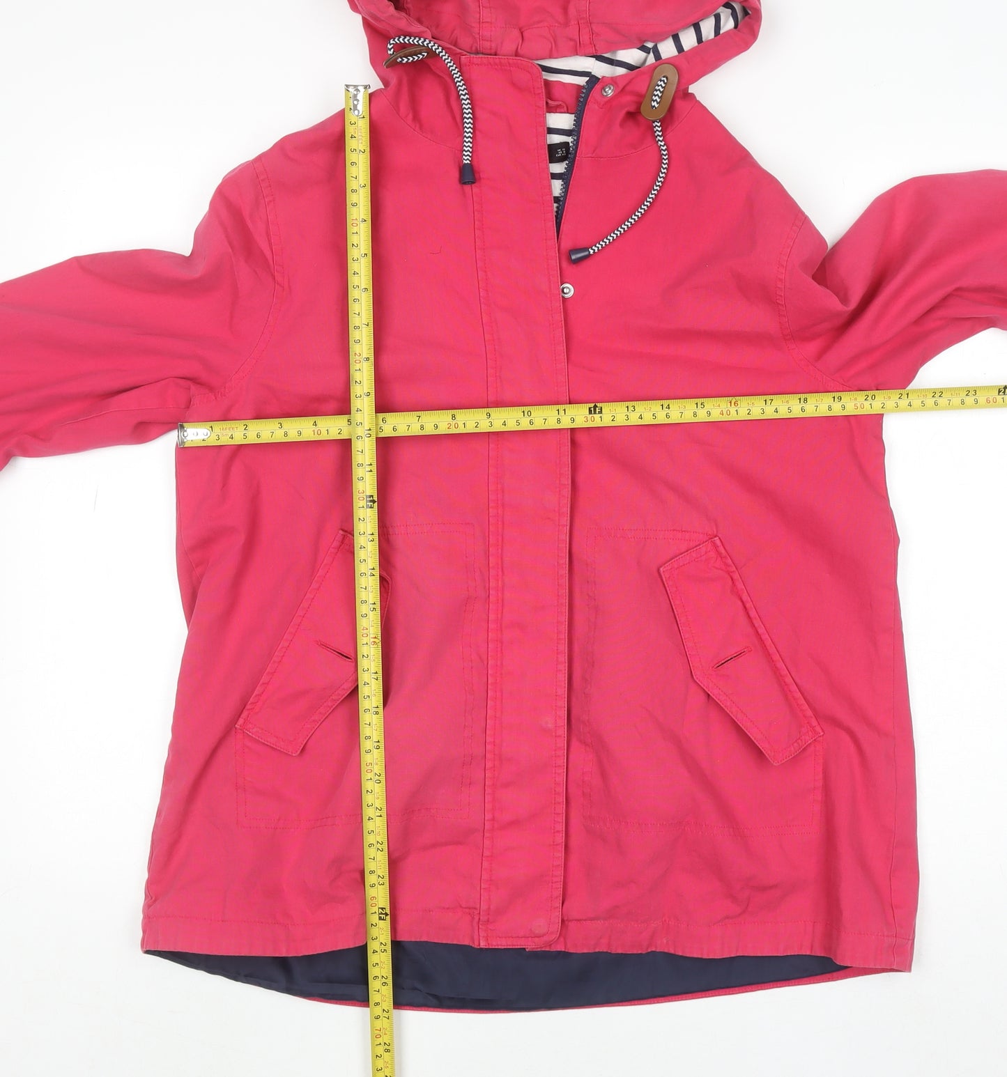 F&F Womens Pink Hooded Cotton Parka Jacket UK 12