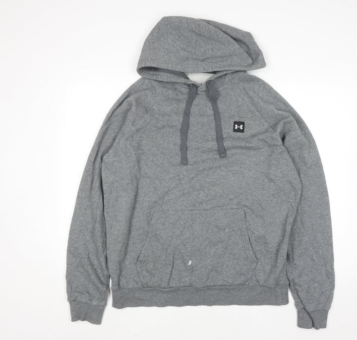 Under Armour Women's Grey Pullover Hoodie Size L Loose Fit