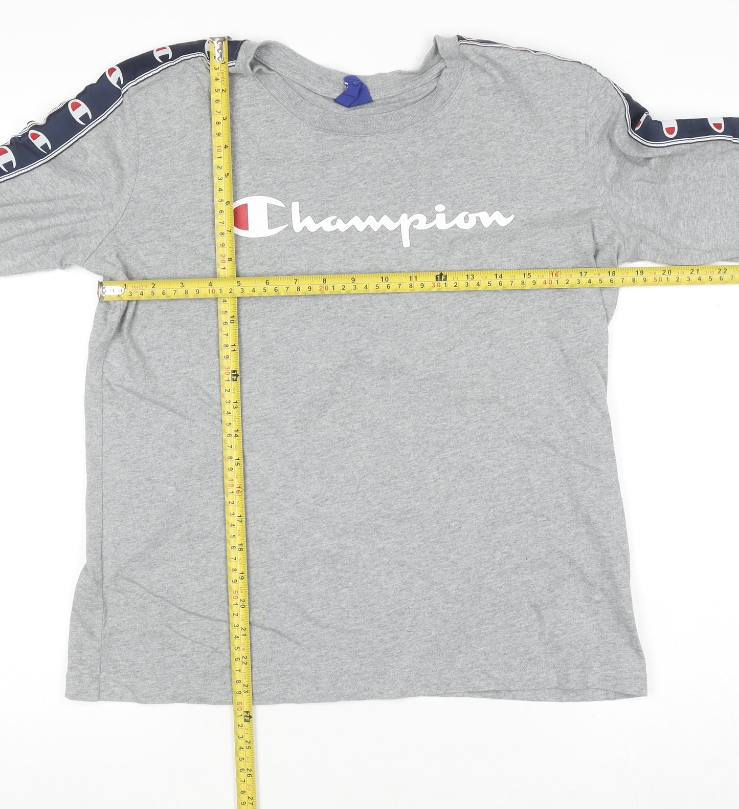 Champion Men's Grey Long Sleeve Crew Neck Sweatshirt Medium