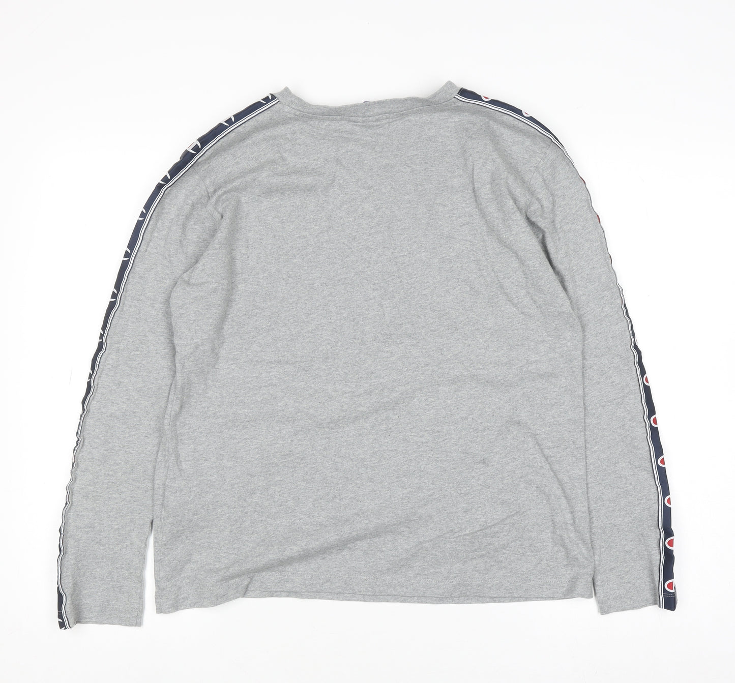 Champion Men's Grey Long Sleeve Crew Neck Sweatshirt Medium