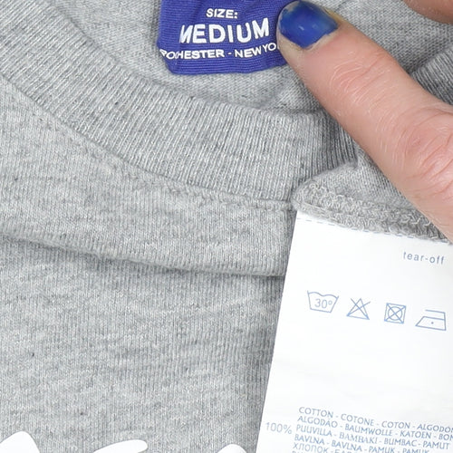 Champion Men's Grey Long Sleeve Crew Neck Sweatshirt Medium