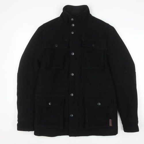 Ben Sherman Men's Black Wool Military Jacket Size S