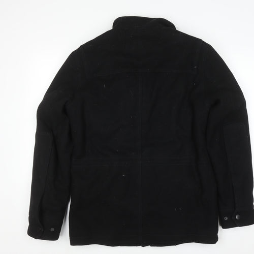 Ben Sherman Men's Black Wool Military Jacket Size S