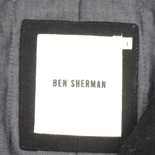 Ben Sherman Men's Black Wool Military Jacket Size S