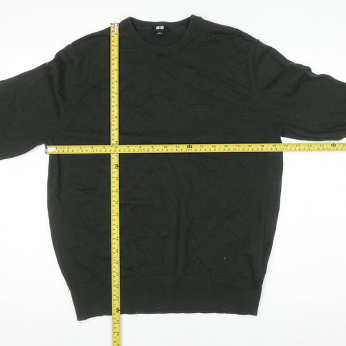 Uniqlo Women’s Black Wool Crew Neck Pullover Jumper Size L