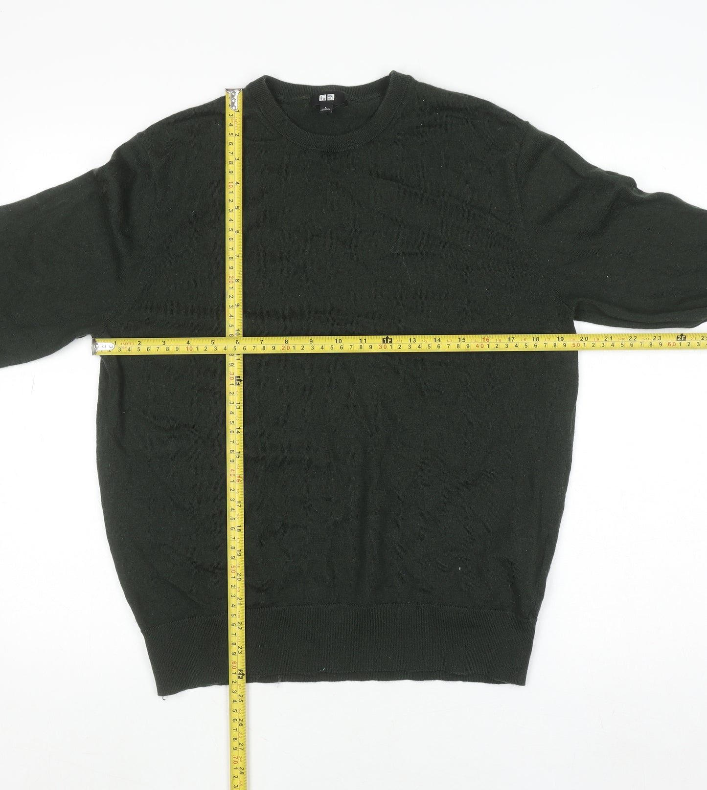 Uniqlo Women’s Black Wool Crew Neck Pullover Jumper Size L