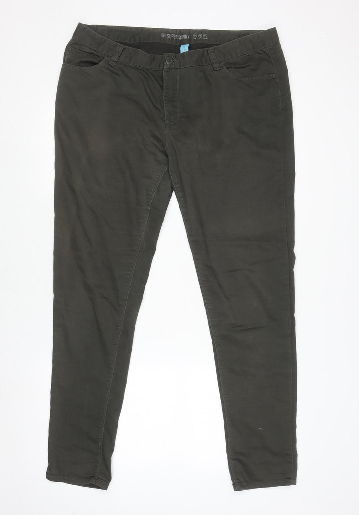 Laura G Ultra Soft Super Skinny Black Jeans Women UK 18
