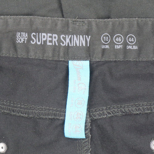 Laura G Ultra Soft Super Skinny Black Jeans Women UK 18
