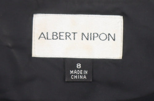 Albert Nipon Women’s Black Scoop Neck Sleeveless Formal Blouse Size 8