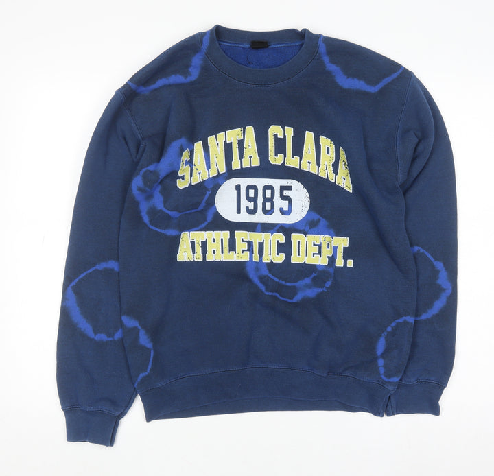 Urban Outfitters Men's Blue XS Santa Clara 1985 Athletic Dept Sweatshirt