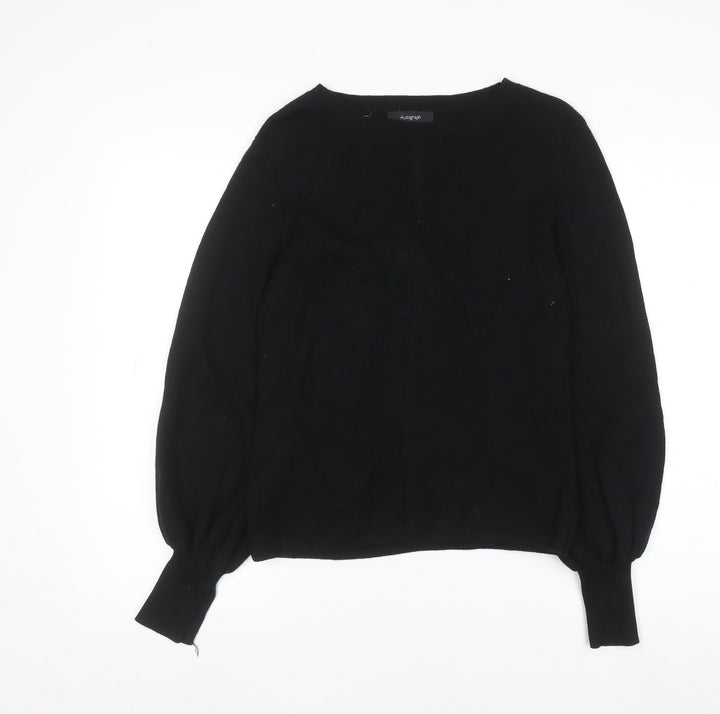 Marks and Spencer Women’s Black Wool Blend Balloon Sleeve Jumper Size 10
