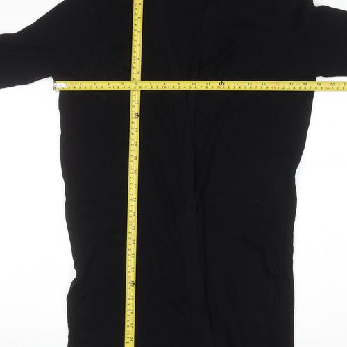 Tu Womens Black Longline Knit Cardigan Size 14