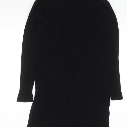 Tu Womens Black Longline Knit Cardigan Size 14