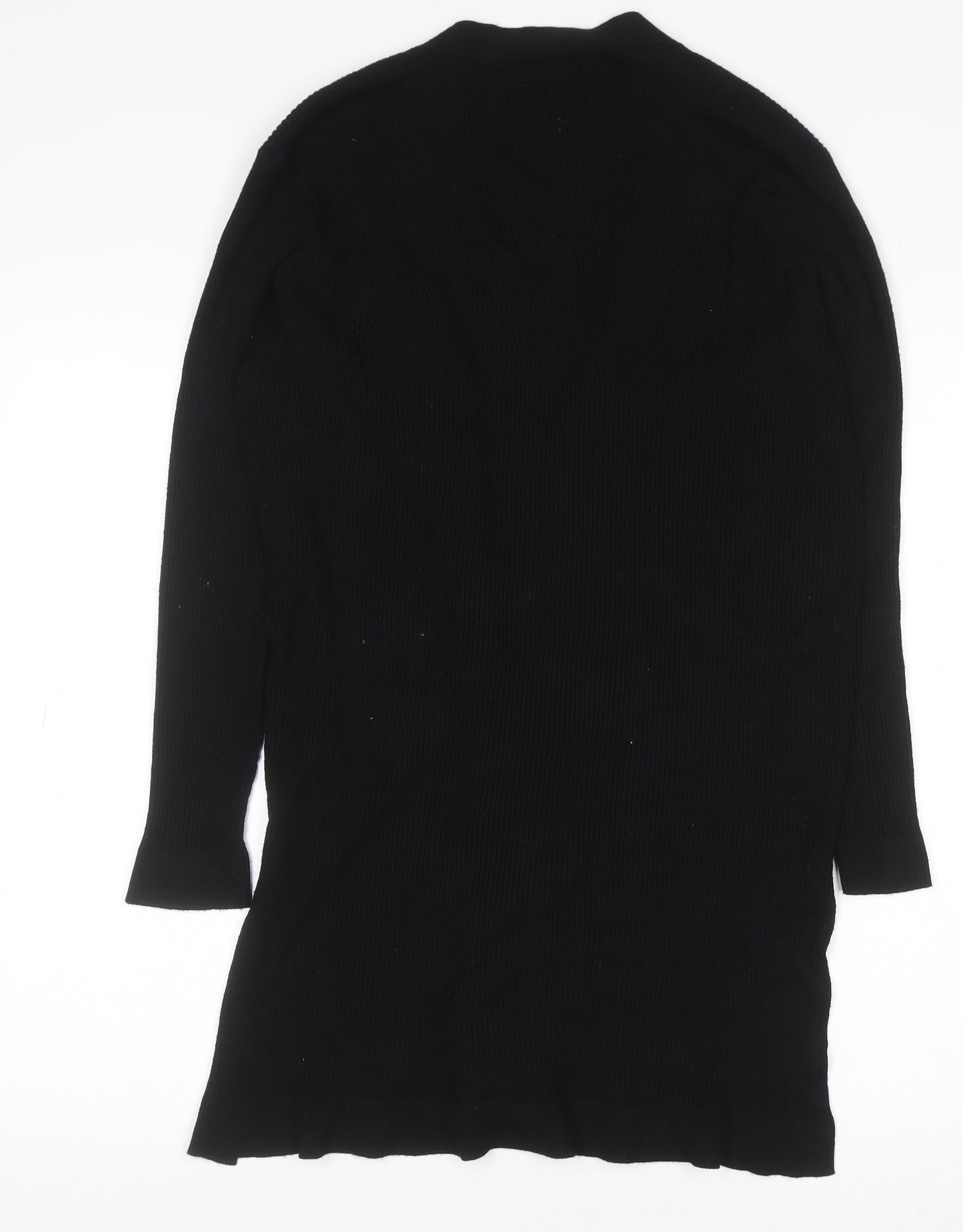 Tu Womens Black Longline Knit Cardigan Size 14