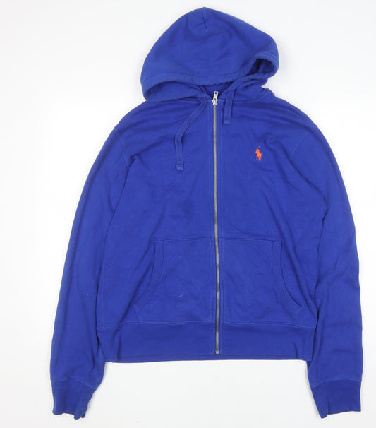 Ralph Lauren Men's Blue Full Zip Hoodie Size M Fleece Sweatshirt