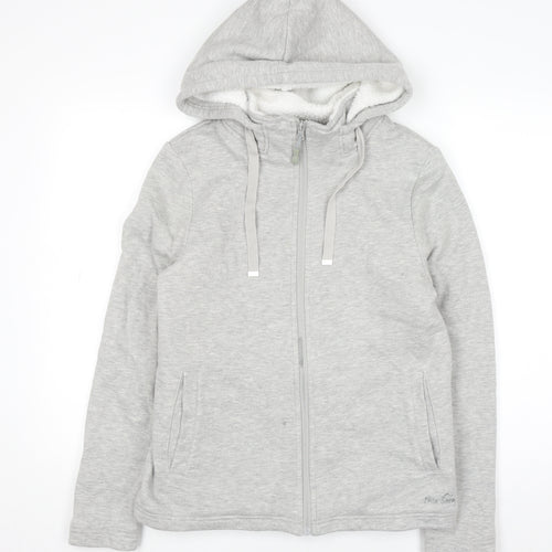 Peter Storm Women's Grey Full Zip Hoodie Size 10 Lined Warm Casual