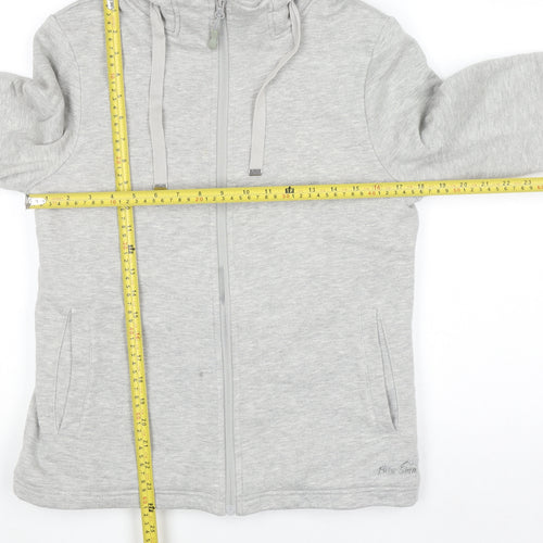 Peter Storm Women's Grey Full Zip Hoodie Size 10 Lined Warm Casual