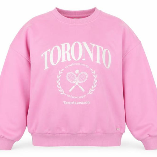 Pull&Bear Women's Pink Toronto Graphic Pullover Sweatshirt Size S