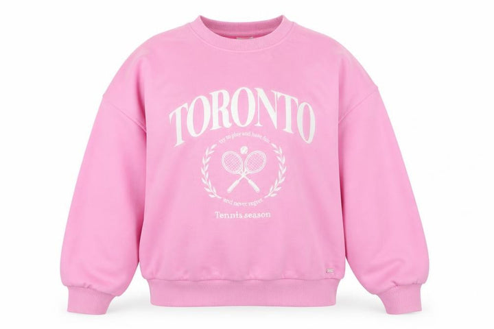 Pull&Bear Women's Pink Toronto Graphic Pullover Sweatshirt Size S