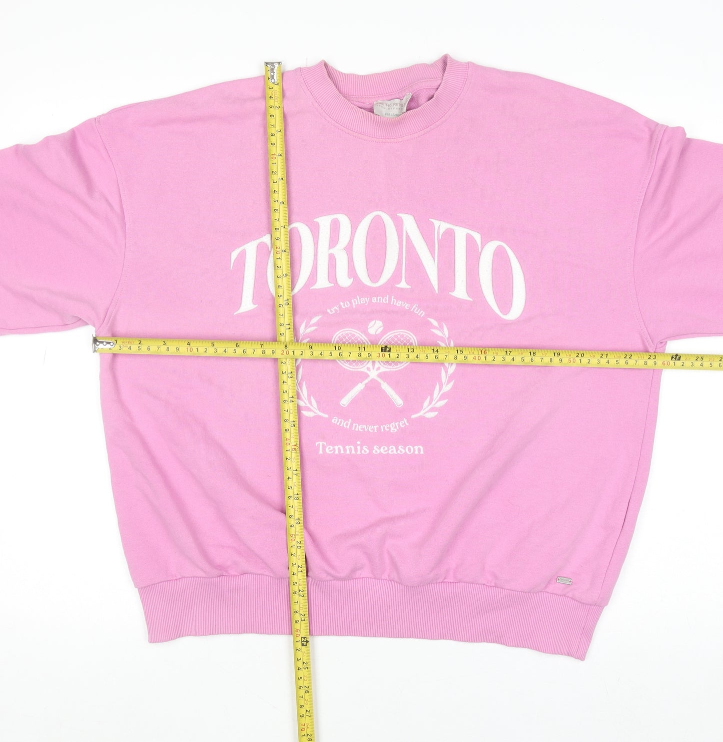 Pull & Bear Women's Pink Toronto Graphic Pullover Sweatshirt Size S