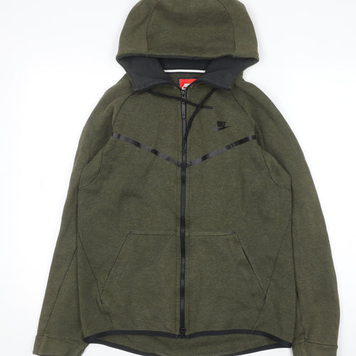 Nike Men's Green Full Zip Sports Hoodie Size S
