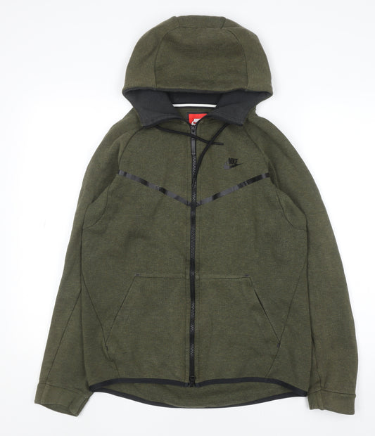 Nike Men's Green Full Zip Sports Hoodie Size S