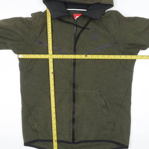 Nike Men's Green Full Zip Sports Hoodie Size S