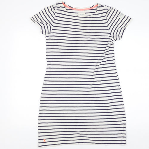 Joules Women’s Navy Stripe Cotton T-Shirt Dress Size 8