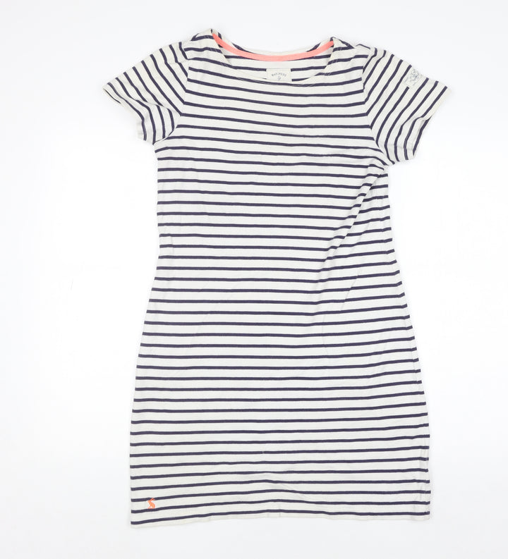 Joules Women’s Navy Stripe Cotton T-Shirt Dress Size 8