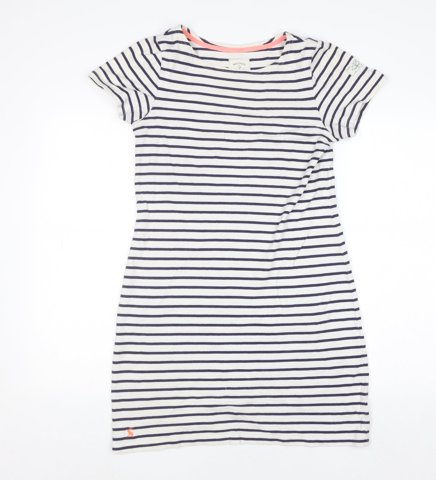 Joules Women’s Navy Stripe Cotton T-Shirt Dress Size 8