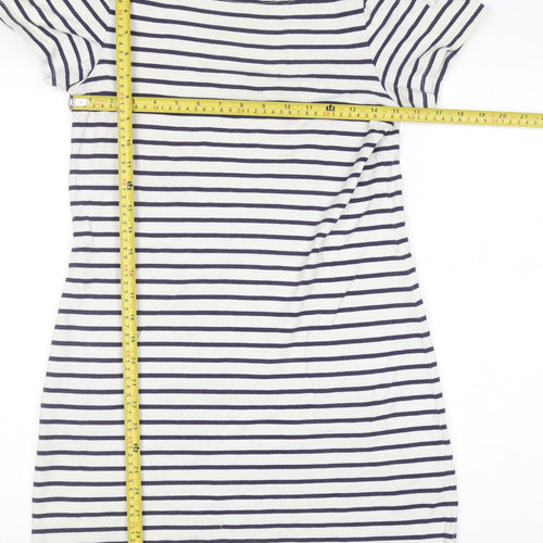 Joules Women’s Navy Stripe Cotton T-Shirt Dress Size 8