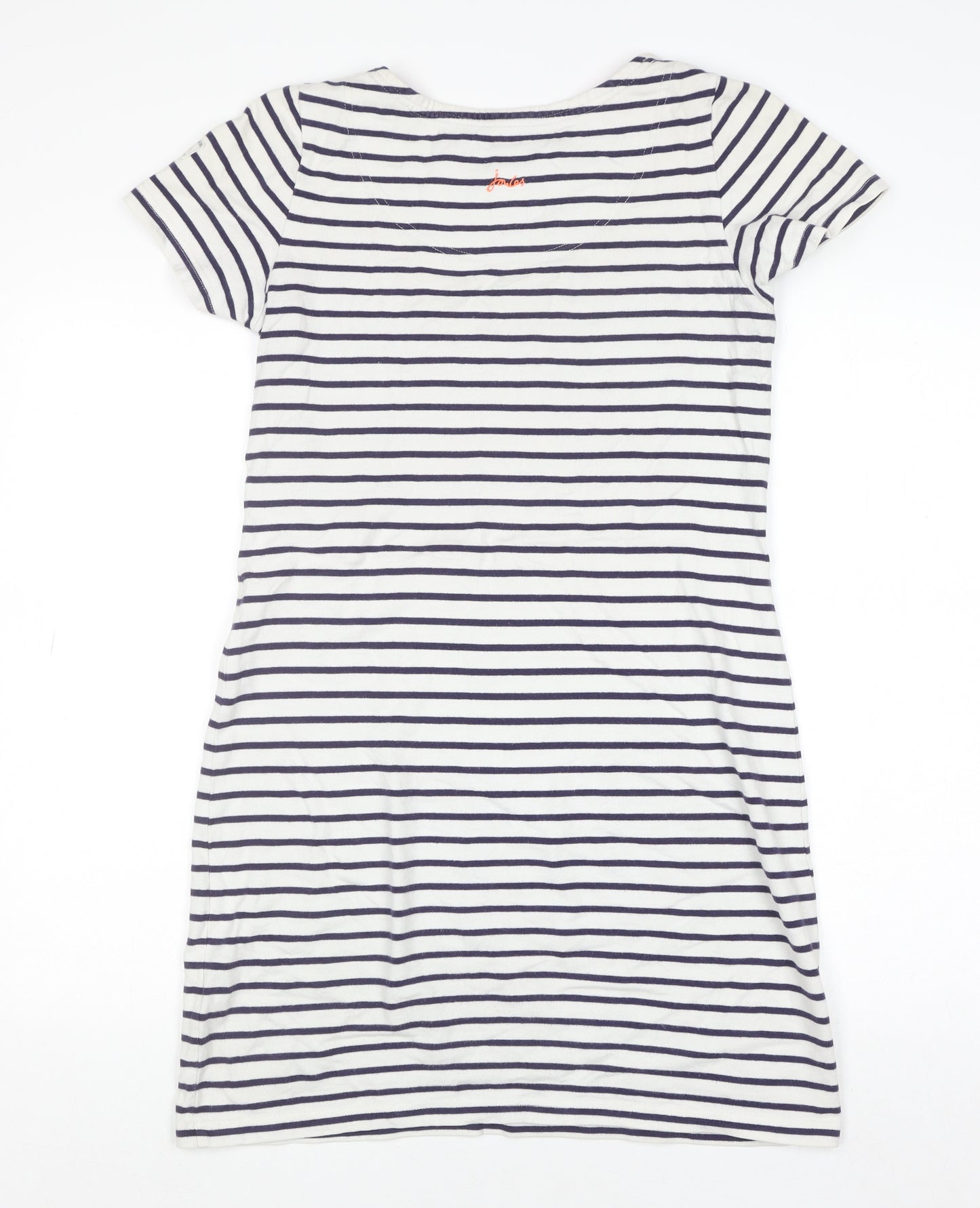Joules Women’s Navy Stripe Cotton T-Shirt Dress Size 8