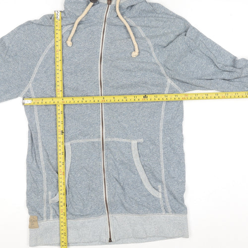 Next Men's Grey Full Zip Cotton Hoodie XS Lightweight Casual