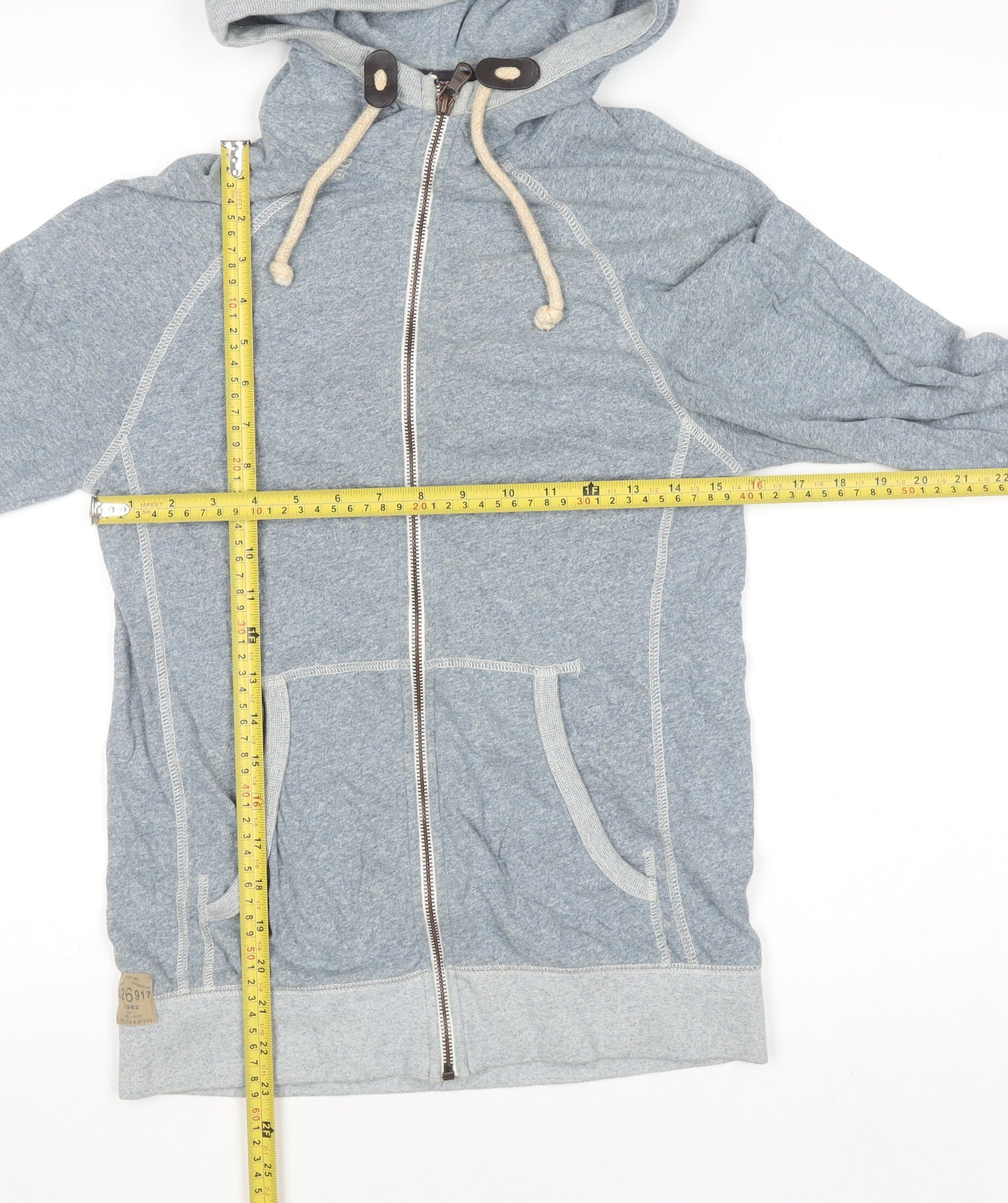 Next Men's Grey Full Zip Cotton Hoodie XS Lightweight Casual