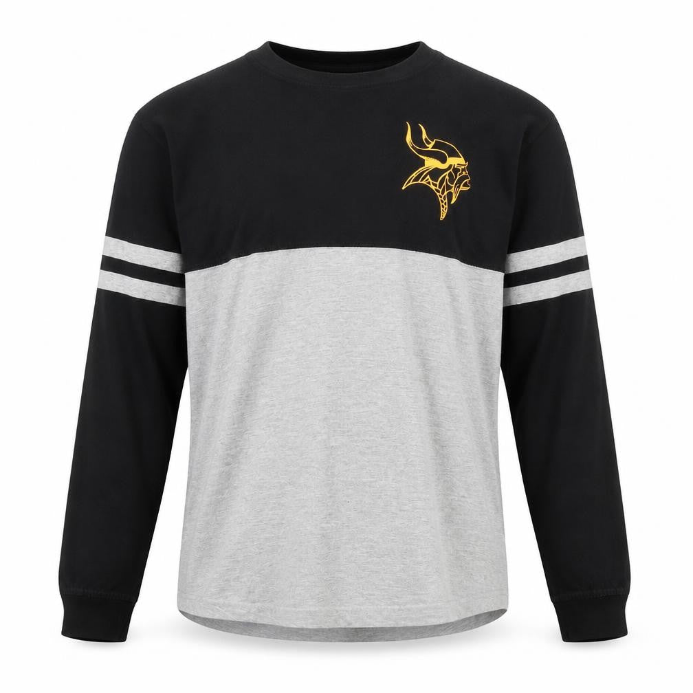 Front view of Boxercraft Men's Black Grey South Brunswick Long Sleeve Top, size M