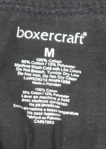 Boxercraft Men's Black Grey South Brunswick Long Sleeve Top Size M