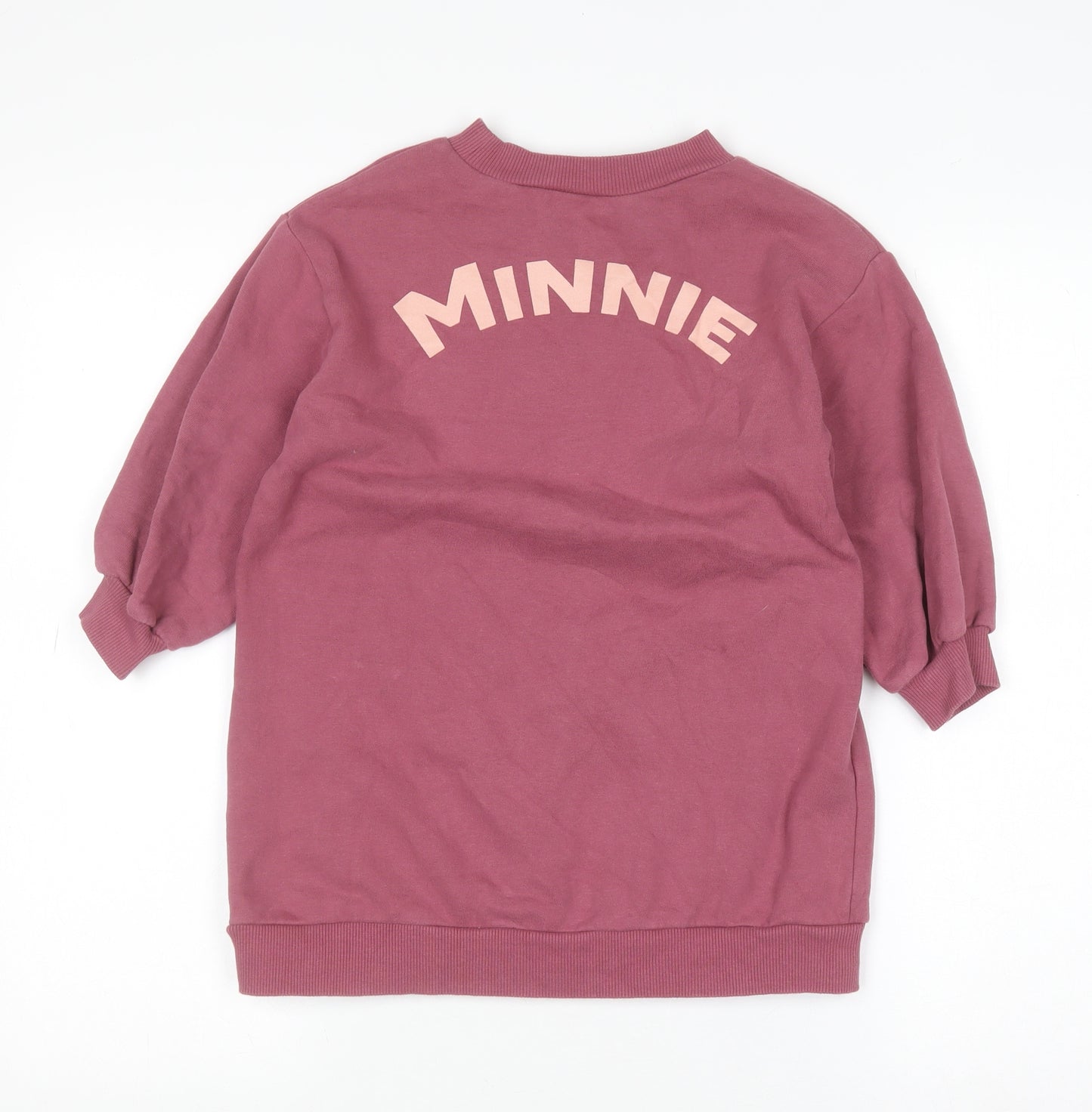 Next Girls Purple Minnie Mouse Pullover Sweatshirt 4-5 Years