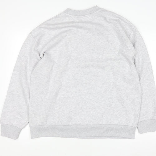 ASOS DESIGN Unisex Grey Graphic Pullover Sweatshirt Size S