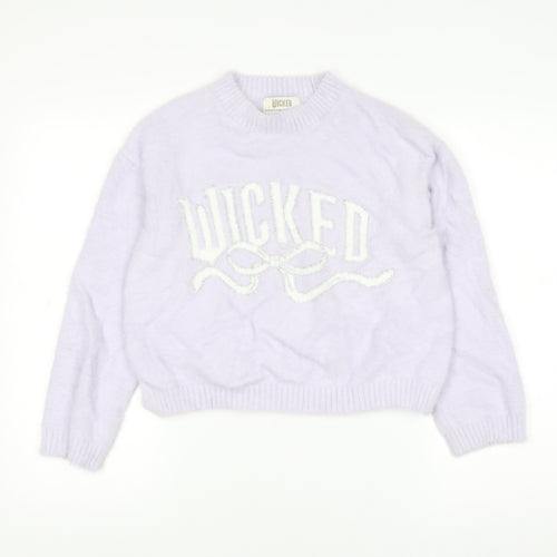 Marks and Spencer Girls Lilac Wicked Pullover Jumper 10-11 Years Soft Knit