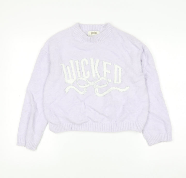 Marks and Spencer Girls Lilac Wicked Pullover Jumper 10-11 Years Soft Knit