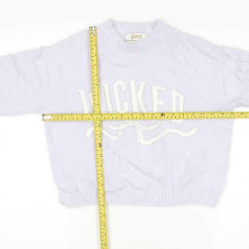 Marks and Spencer Girls Lilac Wicked Pullover Jumper 10-11 Years Soft Knit