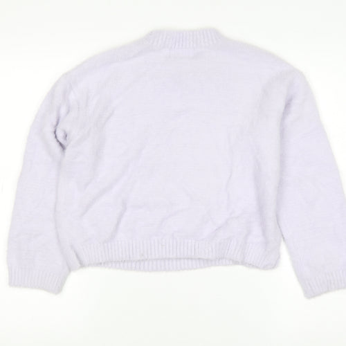 Marks and Spencer Girls Lilac Wicked Pullover Jumper 10-11 Years Soft Knit