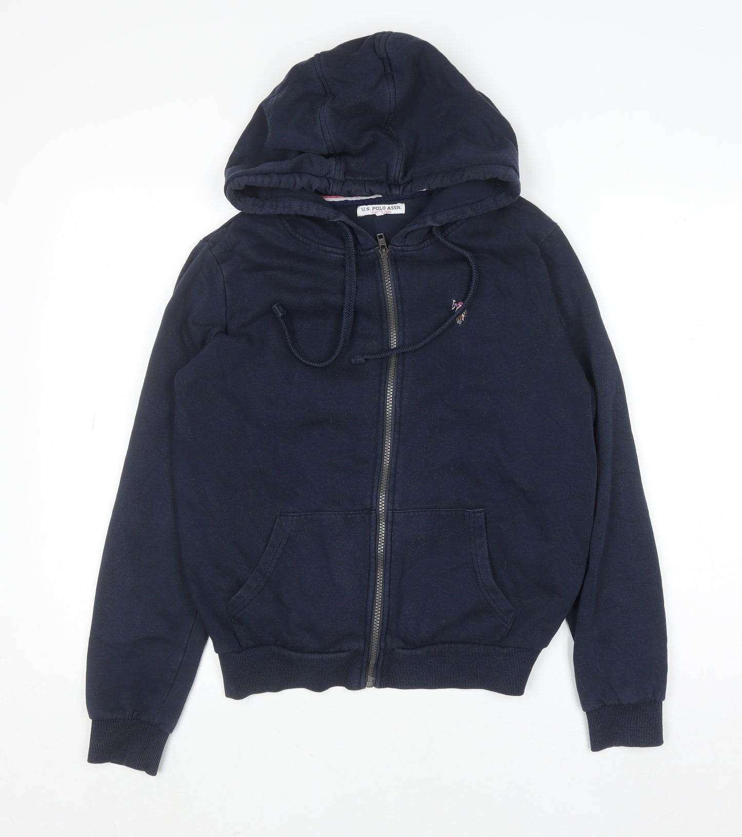U.S. Polo Assn. Womens Navy Blue Full Zip Hoodie Size S