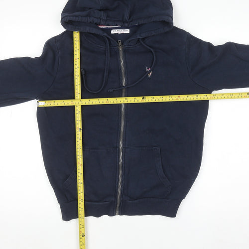 U.S. Polo Assn. Womens Navy Blue Full Zip Hoodie Size S