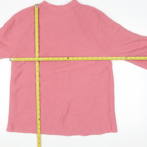Principles by Ben de Lisi Women's Pink Mock Neck 3/4 Sleeve Knit Jumper Size 18