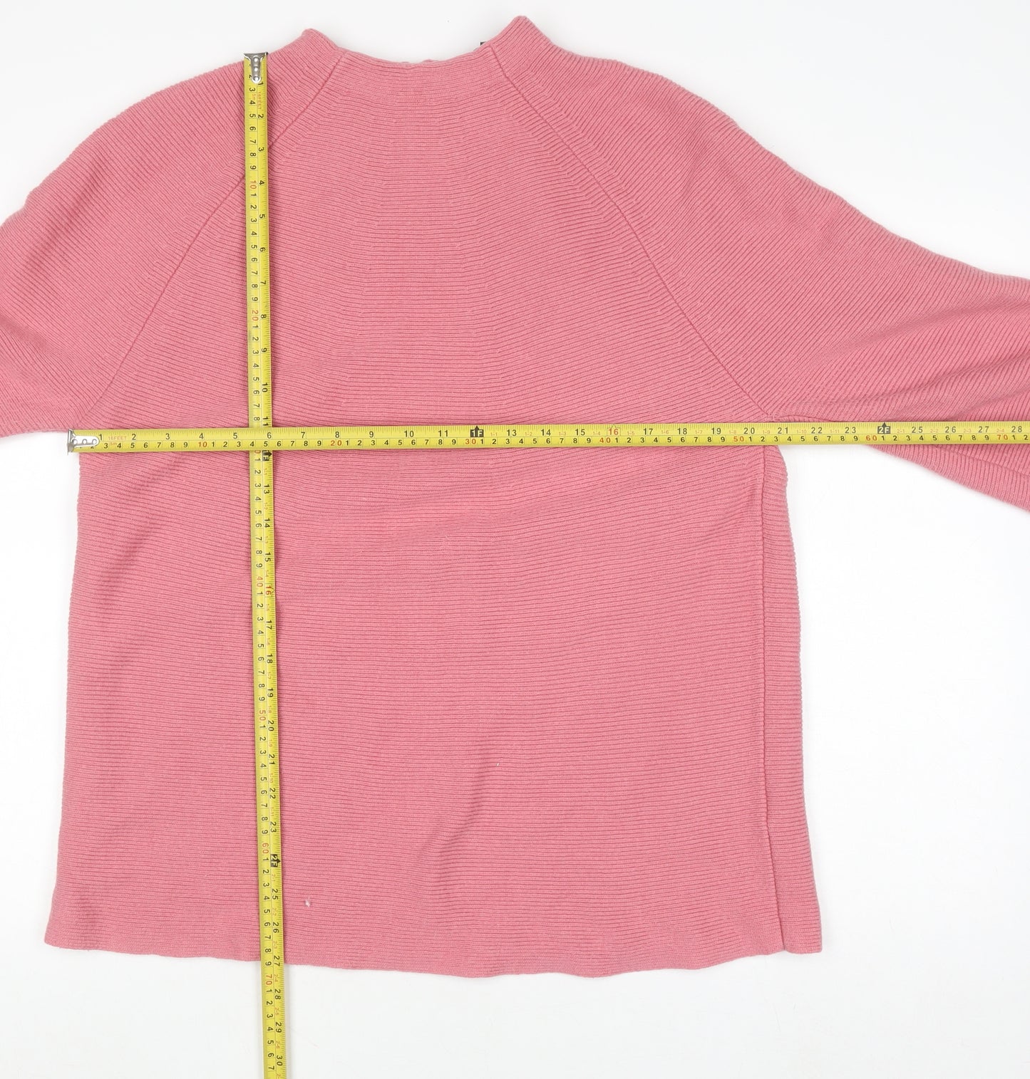 Principles by Ben de Lisi Women's Pink Mock Neck 3/4 Sleeve Knit Jumper Size 18