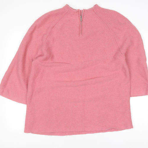 Principles by Ben de Lisi Women's Pink Mock Neck 3/4 Sleeve Knit Jumper Size 18